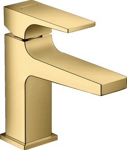 Смеситель для умывальника Hansgrohe Metropol 100 с донным клапаном push-open Polished Gold Optic 32500990, Золотой