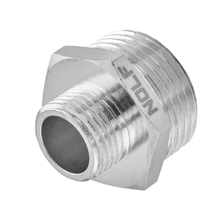 Ниппель редукционный Nolf Nfc.N0610-N-1"x1/2" никелированный NF3084