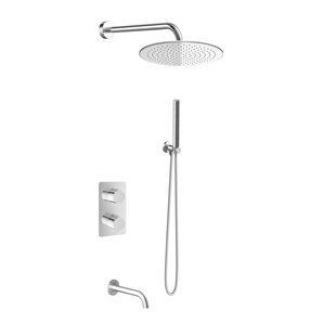 Душевая система Kohlman Experience 40 chrome с термостатом + BOX скрытого монтажа KPL-QW433ER40, Хром
