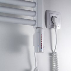 Электрический полотенцесушитель Zehnder Virando 786 x 500 мм белый c проводом (AB-080-050-9016-HOTS-SC), Белый, Правое, Электронный