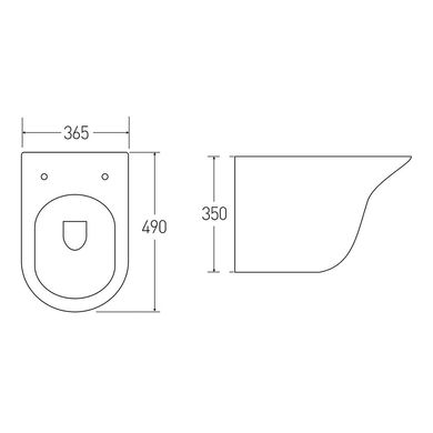 Унитаз подвесной Volle Avila Rimless 13-66-051 с сидением Soft Close Slim, Белый