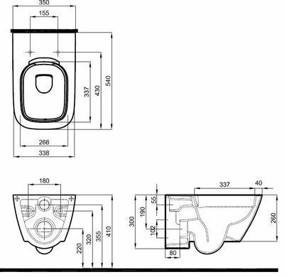Унитаз подвесной Kolo Modo Rimfree L33120000, Белый