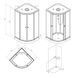 Душовий бокс AM.PM X-Joy 100x100 1/4 кола прозоре скло хром матовий W94C-401-100MT