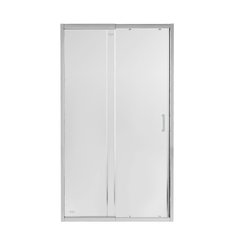 Душевая дверь в нишу Qtap Taurus CRM2011-12.C6 110-120x185 см, стекло Clear 6 мм, покрытие CalcLess, Универсальная, прозрачный
