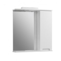 Зеркальный шкаф Юввис Марко Z-1 60 см правый с подсветкой, Белый, Белый
