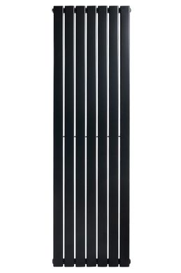 Вертикальный дизайнерский радиатор отопления Arttidesign Livorno 7/1800 чёрный матовый, Черный матовый