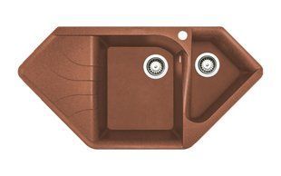 Кухонна мийка Adamant Spirit 1000x500x225 terra-cotta 362223, Коричневий