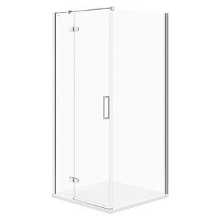 Душевая кабина Cersanit Jota угловая 900x900x195 L прозрачное стекло S160-001, Левая, прозрачный, хром