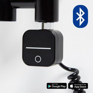 Електричний тен HeatQ NEX 300 Вт Bluetooth з кабелем колір чорний (N300.BL.SC), Чорний матовий