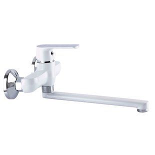 Змішувач для кухні зі стіни Globus Lux Laguna GLA-0104-7-white, Білий