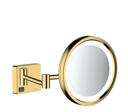 Дзеркало косметичне Hansgrohe AddStoris з LED освітленням золотий 41790990, Золотий