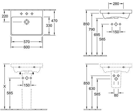 Умивальник Villeroy&Boch Avento 60x47 41586001, Білий