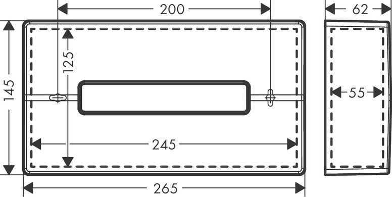 Диспенсер для серветок Hansgrohe AddStoris 6.2 х 14.5 x 25.5 см Chrome 41774000, Хром