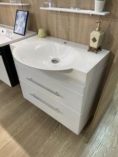 Тумба с умывальником Fancy Marble ШН-Sumatra 80-2 Б, Белый