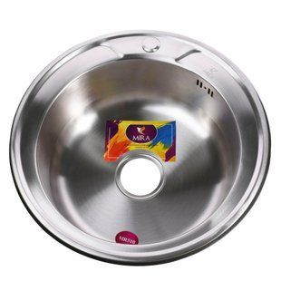 Мийка кухонна Mira MR 510 S Matt 0.6, Satin