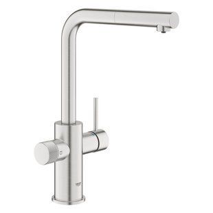 Змішувач для кухні з підключенням питної води з висувним виливом Grohe Blue Pure Minta 30590DC0, Нержавіюча сталь