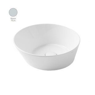 Умивальник Simas Wave 42 см круглий Tela matt WA01TM, Сірий