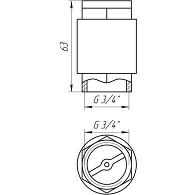 Обратный клапан Selba 3/4″ SL1541 000010256