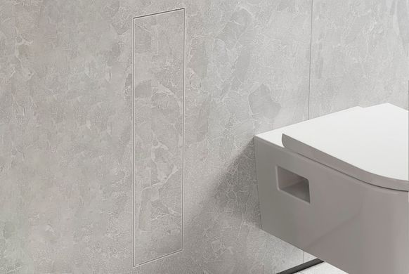 Ершик для унитаза Hansgrohe XtraStoris Rock встраиваемый с полкой под облицовку плиткой matt white 56060700