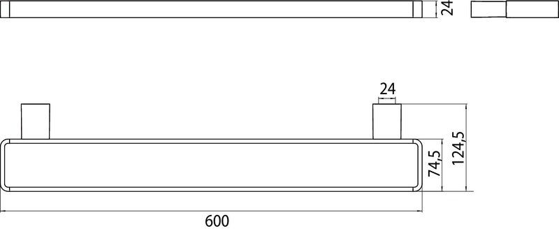 Полотенцедержатель Emco Loft 600 мм 0566 001 60, Хром