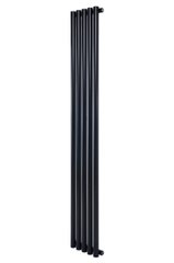 Вертикальный дизайнерский радиатор отопления Arttidesign Matera 5/1800 чёрный матовый, Черный матовый