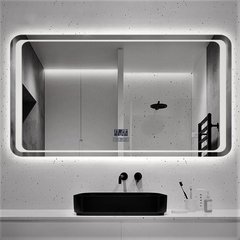 Зеркало Dusel DE-M3031 65x80 см с часами, Белый