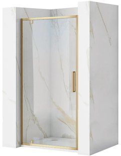 Душові двері Rea Rapid Swing 100 brushed gold REA-K2503, прозорий, золотий