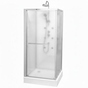 Душовий бокс Grace 90x90x195 см квадратний скло матове профіль хром SLD-319СН, Хром, матовий, хром