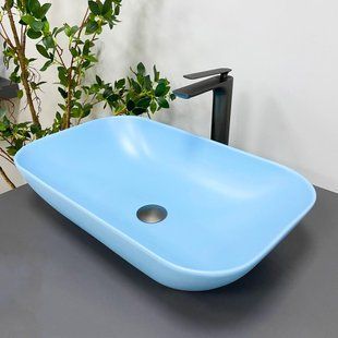 Умывальник VBI Avezzano blue matt накладной VBI-014403, Синий