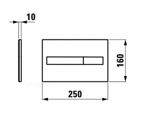 Клавіша змиву Laufen H8956610040001, Хром