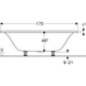 Ванна акрилова Geberit Tawa 170x75 554.123.01.1 + ніжки, Білий