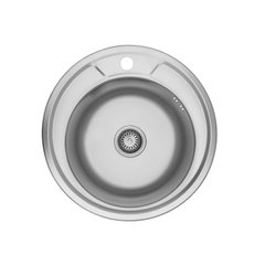 Кухонна мийка Kroner KRP Satin-490 (0,8 мм) CV022766, Satin