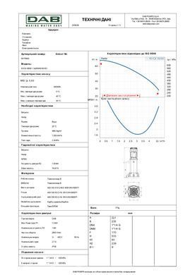 Вертикальний багатоступінчастий насос DAB KVCX 55/50 M 102980140