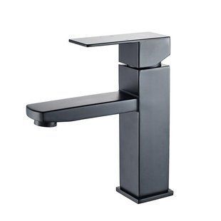 Смеситель для умывальника Wezer PRO1-02-BLACK, Черный матовый