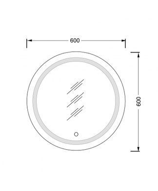 Зеркало Мойдодыр с LED подсветкой Sunny 60x60 с сенсором, Белый