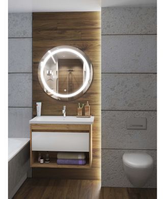 Зеркало Мойдодыр с LED подсветкой Sunny 60x60 с сенсором, Белый