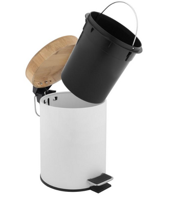 Корзина для мусора Yoka Bin White Bamboo 3л. для ванной комнаты CH.BIN-WHT, Белый