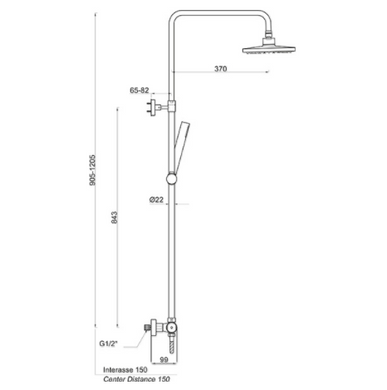 Душова система Ponsi Easy Shower Column BNCOLCTN05, Хром