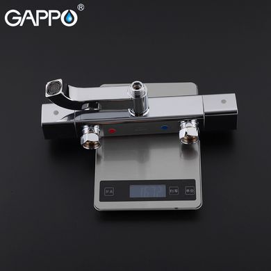 Смеситель для ванны короткий с термостатом Gappo 1/8 G3291, Хром